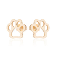 Stainless Steel Lovely Dog Paw Stud Earrings for Women - PeticaDeals