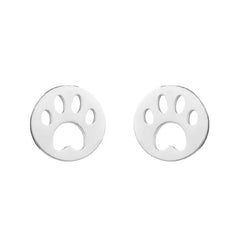 Stainless Steel Lovely Dog Paw Stud Earrings for Women - PeticaDeals