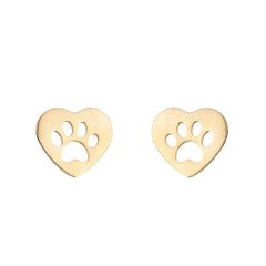 Stainless Steel Lovely Dog Paw Stud Earrings for Women - PeticaDeals