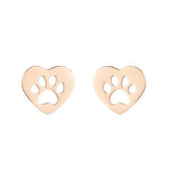 Stainless Steel Lovely Dog Paw Stud Earrings for Women - PeticaDeals