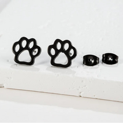 Stainless Steel Lovely Dog Paw Stud Earrings for Women - PeticaDeals
