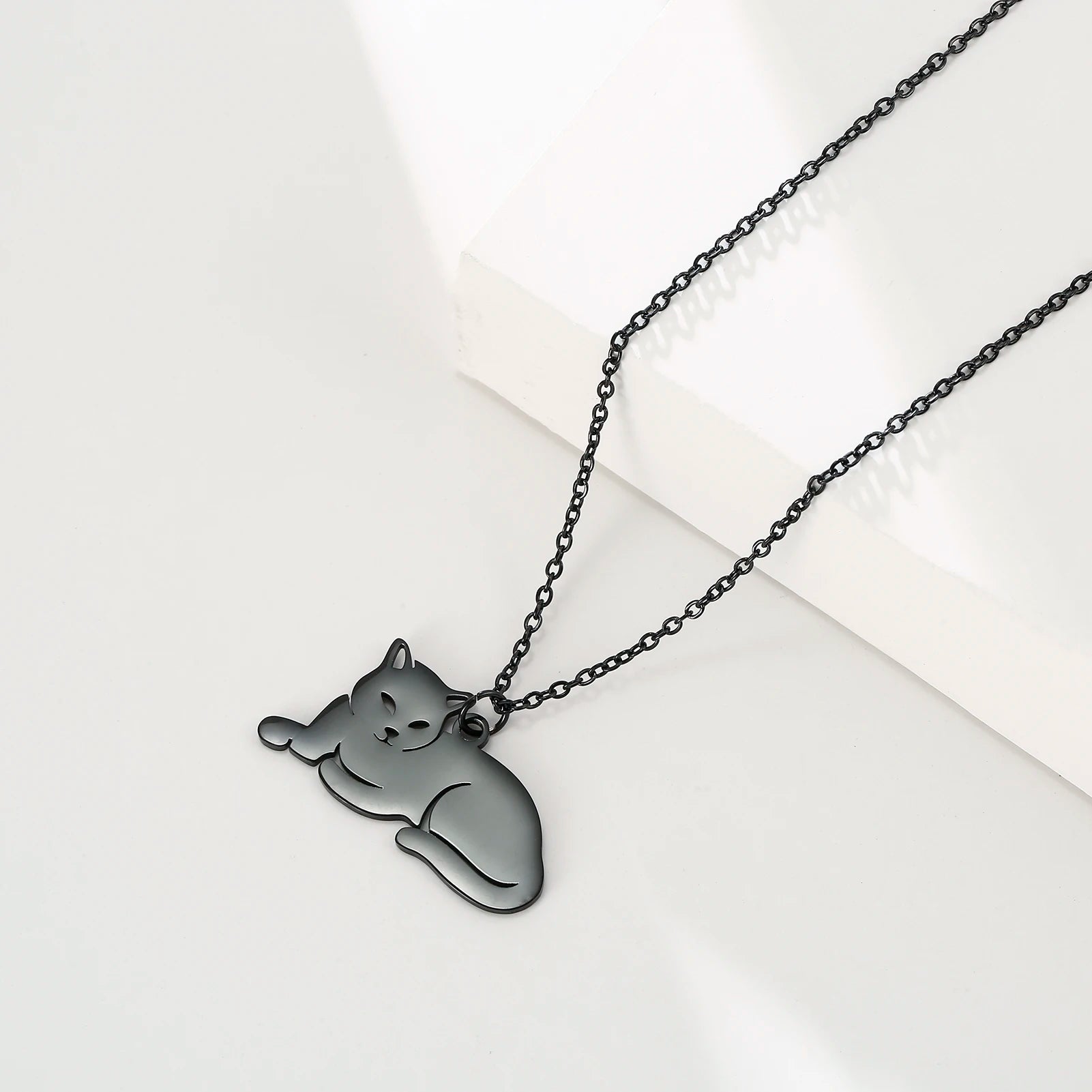 Stainless Steel Necklace For Women Girl Cat Necklace Jewelry - PeticaDeals