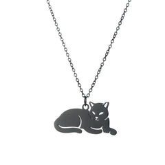 Stainless Steel Necklace For Women Girl Cat Necklace Jewelry - PeticaDeals