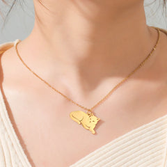 Stainless Steel Necklace For Women Girl Cat Necklace Jewelry - PeticaDeals