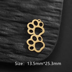 Stainless Steel Necklaces Cartoon Dog Paw Cute Pendants Chain Fashion Choker - PeticaDeals