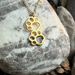 Stainless Steel Necklaces Cartoon Dog Paw Cute Pendants Chain Fashion Choker - PeticaDeals