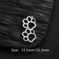 Stainless Steel Necklaces Cartoon Dog Paw Cute Pendants Chain Fashion Choker - PeticaDeals