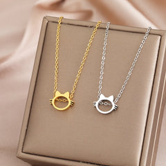 Stainless Steel Necklaces Cat Pendants For Women Jewelry - PeticaDeals
