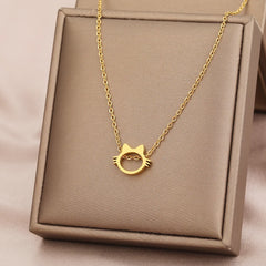 Stainless Steel Necklaces Cat Pendants For Women Jewelry - PeticaDeals