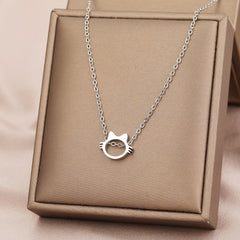 Stainless Steel Necklaces Cat Pendants For Women Jewelry - PeticaDeals