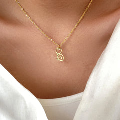 Stainless Steel Necklaces Line Cat Pendants Chain Jewellery Fashion Necklace For Women Jewelry - PeticaDeals
