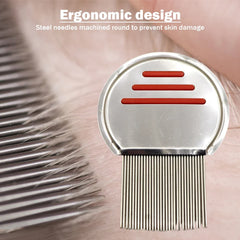 Stainless Steel Nit Free Terminator Comb Remove Eggs and Nits Flea Combs Head Lice For Pet - PeticaDeals
