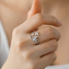 Stainless Steel Open Rings Women's Adjustable Finger Ring Fashion - PeticaDeals