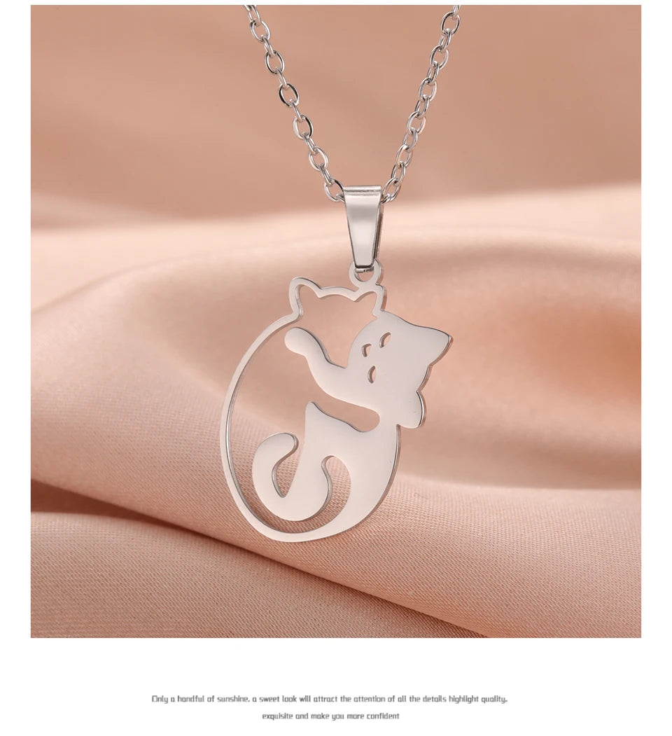 Stainless Steel Pendant Necklaces for Women's Fashion Jewelry - PeticaDeals