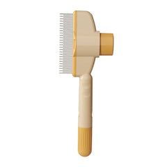 Stainless Steel Pet Grooming Brush One-Button Pet Cleaning Dog Massage Comb for Loosening Up Removing Debris - PeticaDeals