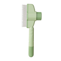 Stainless Steel Pet Grooming Brush One-Button Pet Cleaning Dog Massage Comb for Loosening Up Removing Debris - PeticaDeals
