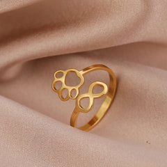 Stainless Steel Rings For Women Adjustable Trend - PeticaDeals