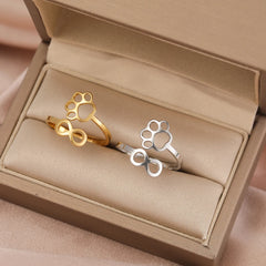 Stainless Steel Rings For Women Adjustable Trend - PeticaDeals
