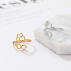 Stainless Steel Rings For Women Adjustable Trend - PeticaDeals