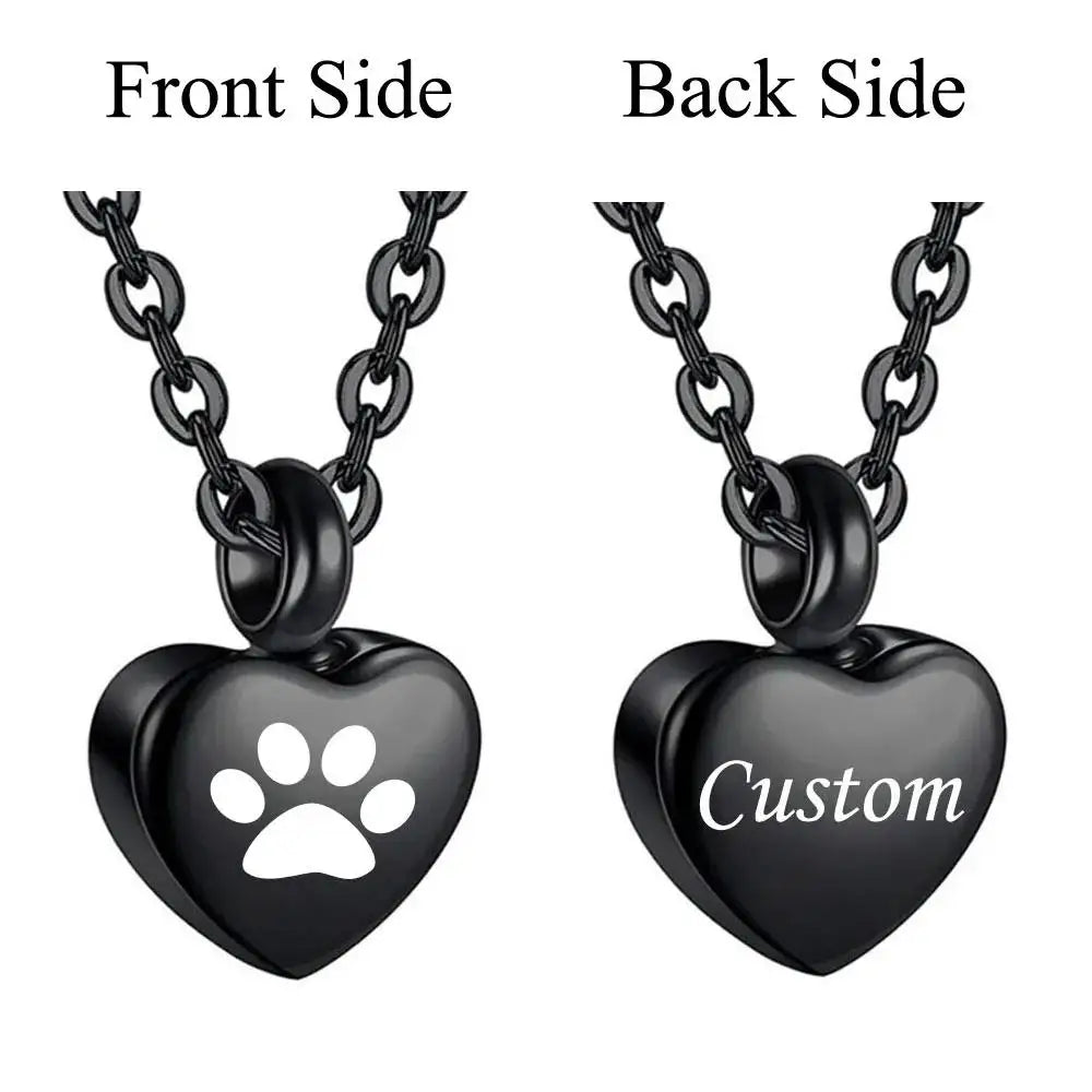 Stainless Steel Small Heart With Pet's Paw - PeticaDeals