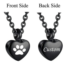 Stainless Steel Small Heart With Pet's Paw - PeticaDeals