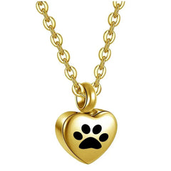 Stainless Steel Small Heart With Pet's Paw - PeticaDeals