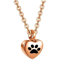Stainless Steel Small Heart With Pet's Paw - PeticaDeals