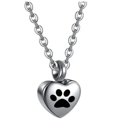 Stainless Steel Small Heart With Pet's Paw - PeticaDeals