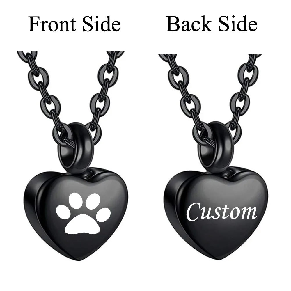 Stainless Steel Small Heart With Pet's Paw - PeticaDeals