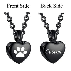 Stainless Steel Small Heart With Pet's Paw - PeticaDeals