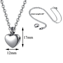 Stainless Steel Small Heart With Pet's Paw - PeticaDeals