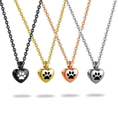 Stainless Steel Small Heart With Pet's Paw - PeticaDeals