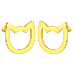 Stainless Steel Stud Earrings Women Jewelry Cute Animal Lover Cat Earring - PeticaDeals