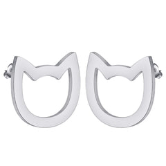 Stainless Steel Stud Earrings Women Jewelry Cute Animal Lover Cat Earring - PeticaDeals
