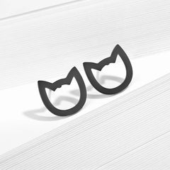 Stainless Steel Stud Earrings Women Jewelry Cute Animal Lover Cat Earring - PeticaDeals