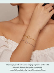 Sterling Silver Cat And Heart Link Chain Bracelets & Bangles for Women Authentic Silver Jewelry - PeticaDeals