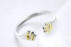 Sterling Silver Cat Dog Paw Finger Cute Rings For Women - PeticaDeals