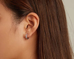 Sterling Silver Colorful Cute Paws Ear Buckles for Women - PeticaDeals