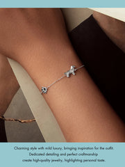 Sterling Silver Cute Cat Dog Bracelet For Women Pet Paw Links Girl - PeticaDeals