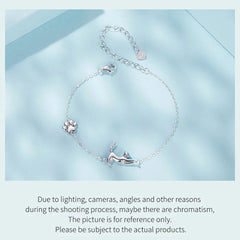 Sterling Silver Cute Cat Dog Bracelet For Women Pet Paw Links Girl - PeticaDeals