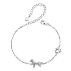 Sterling Silver Cute Cat Dog Bracelet For Women Pet Paw Links Girl - PeticaDeals