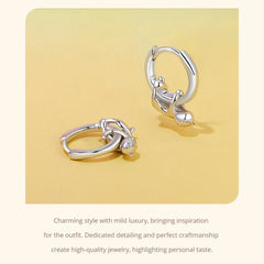 Sterling Silver  Cute Cat Dog Dangle Drop Earrings For Women - PeticaDeals