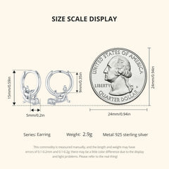 Sterling Silver  Cute Cat Dog Dangle Drop Earrings For Women - PeticaDeals