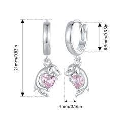 Sterling Silver  Cute Cat Dog Dangle Drop Earrings For Women - PeticaDeals