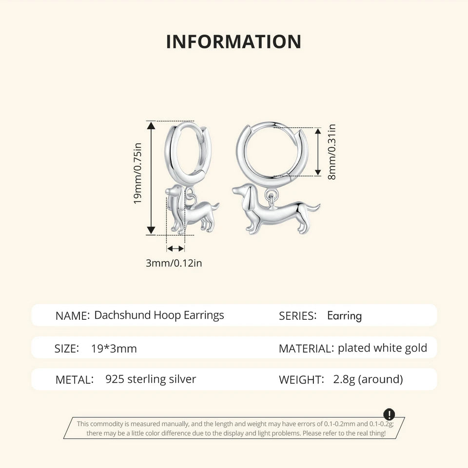 Sterling Silver  Cute Cat Dog Dangle Drop Earrings For Women - PeticaDeals