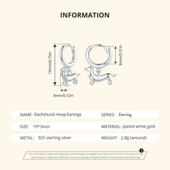 Sterling Silver  Cute Cat Dog Dangle Drop Earrings For Women - PeticaDeals
