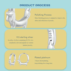 Sterling Silver Cute Dachshund Cat Hoop Earrings for Women - PeticaDeals