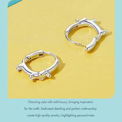 Sterling Silver Cute Dachshund Cat Hoop Earrings for Women - PeticaDeals