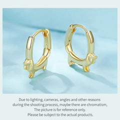 Sterling Silver Cute Dachshund Cat Hoop Earrings for Women - PeticaDeals