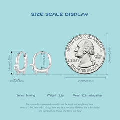 Sterling Silver Cute Dachshund Cat Hoop Earrings for Women - PeticaDeals